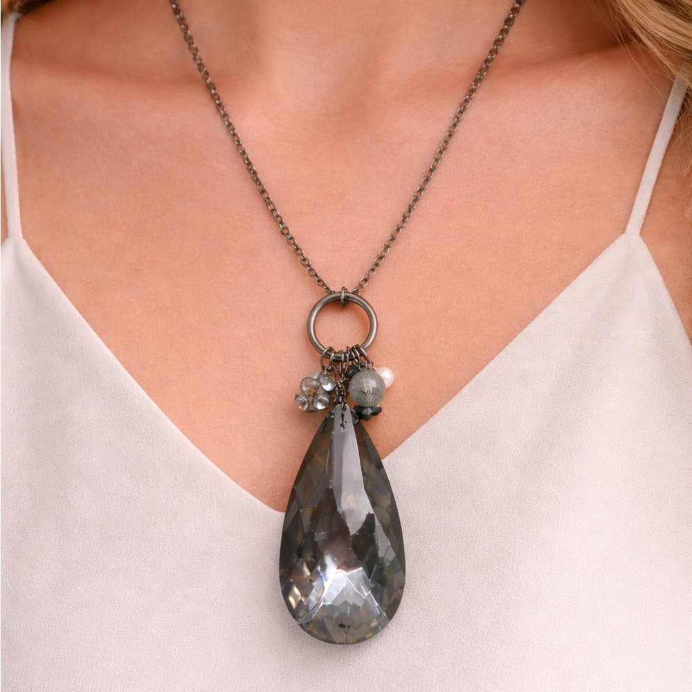 Gun metal necklace
